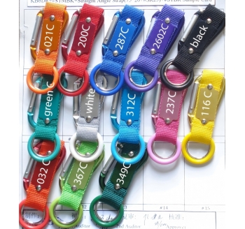 登山钩+铝制商标